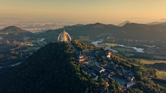 【正版素材】深圳大华兴寺日出0380