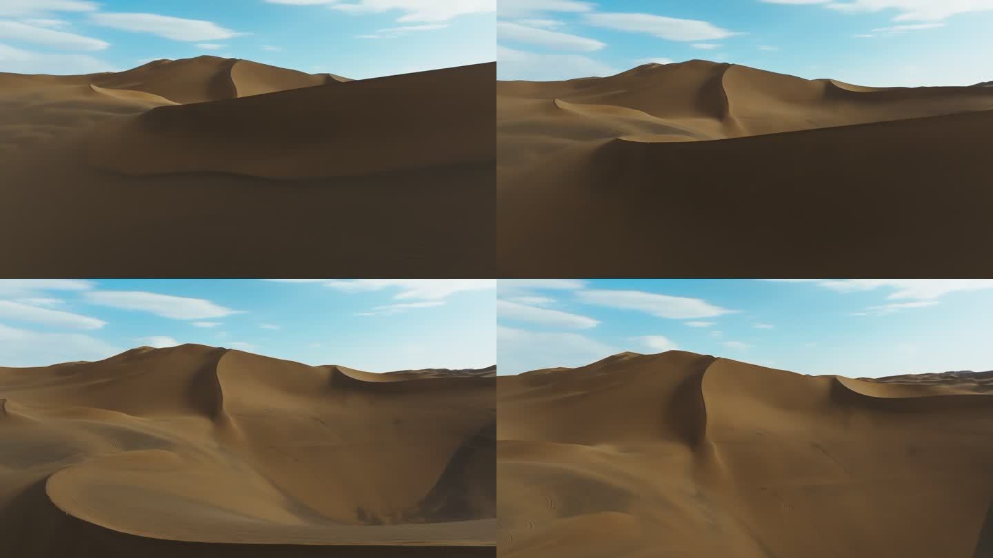 无边无际的吐鲁番库木塔格沙漠光影沙海