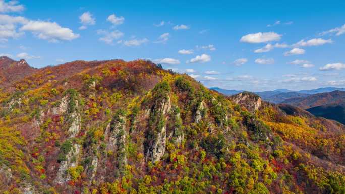 宽甸枫叶山航拍延时