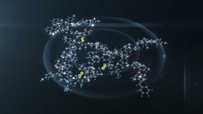 原创3D胰岛素分子结构模型