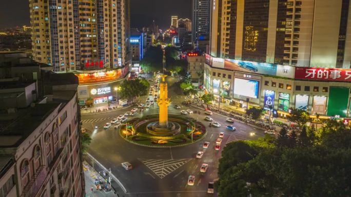 福建省泉州市夜景（飞天城雕）