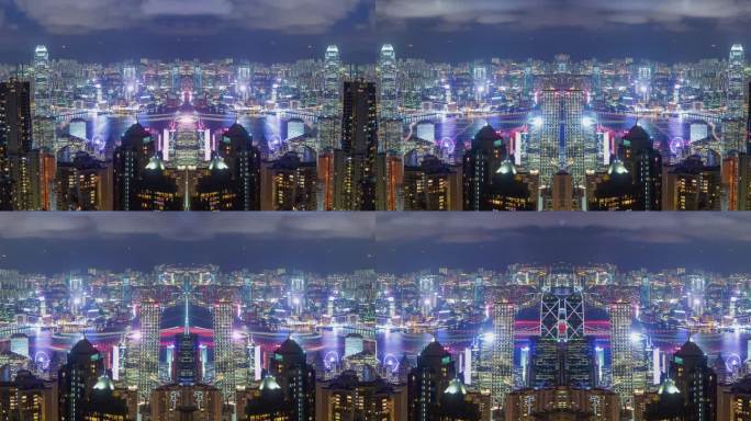 香港霓虹灯镜景步道