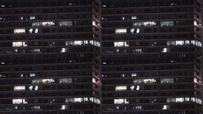 夜晚写字楼办公