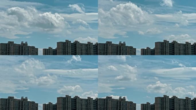 iPhone拍摄的城市午后云彩延时
