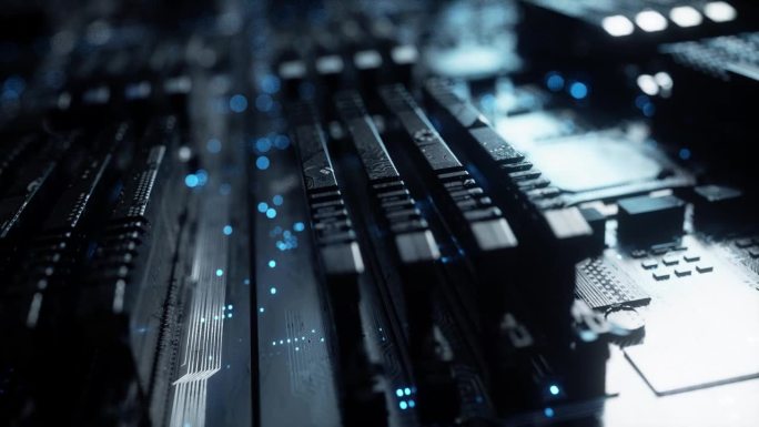 人工智能计算机连接高科技电子厂配电厂电讯