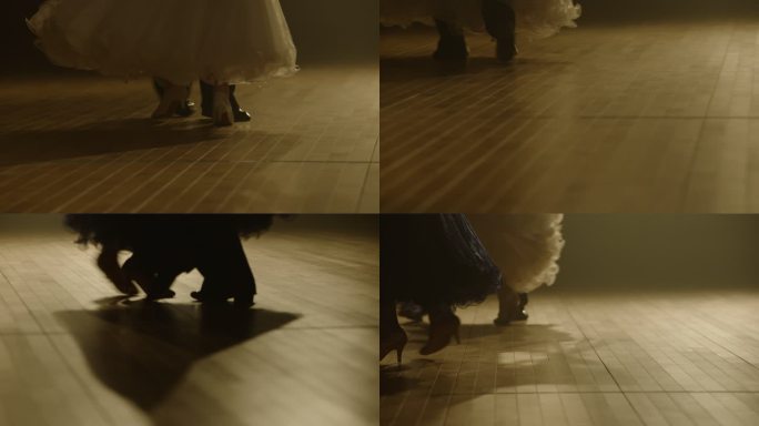 古典舞蹈特写一男一女脚步