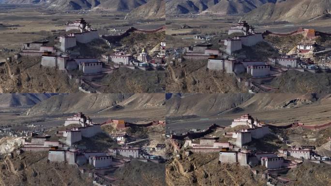 西藏 拉孜古堡 航拍