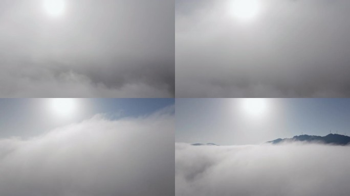 5K无人机穿越云层瞬间