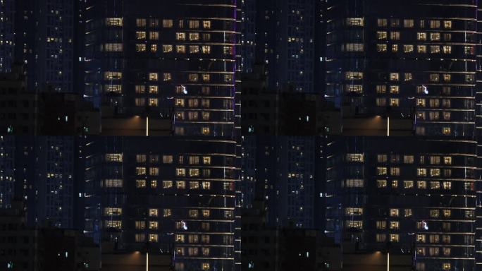 高端写字楼 深夜灯火通明2