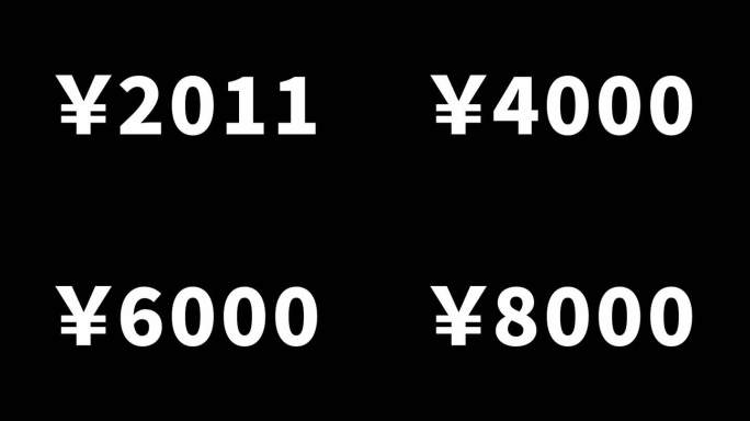 金钱数额增长ae模板