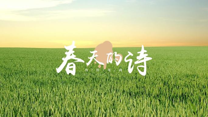 AE春天文字小清新文字标题模板（带字体）