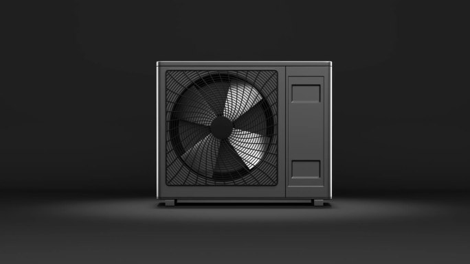 作为加热器的热泵旋转风扇- 3D渲染