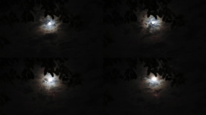 月亮延时空镜 圆月 月亮