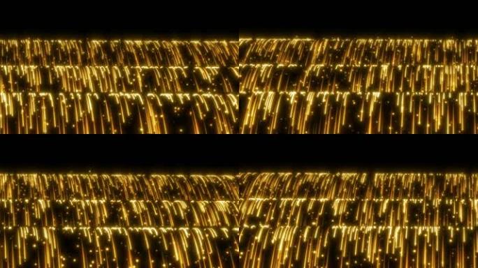 粒子 瀑布 水流 金色 粒子线