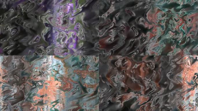 渲染酸性金属流体创造力抽象艺术背景28