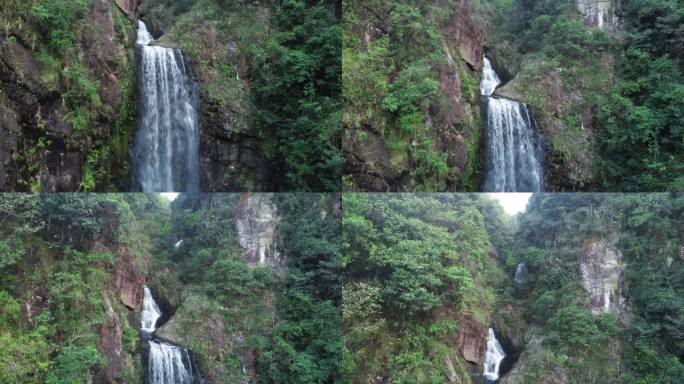 深圳马连山瀑布，镜头向上移动