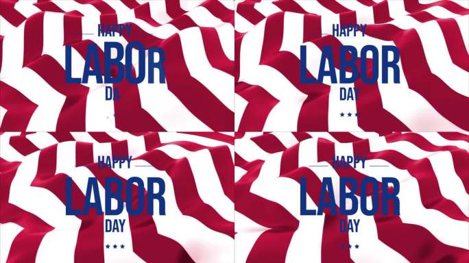 劳动节以美国国旗为背景(Happy Labor Day)。
