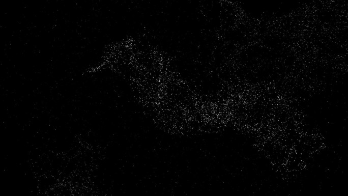 4K闪闪发光的星尘颗粒在星空动画背景中以慢动作飞行。