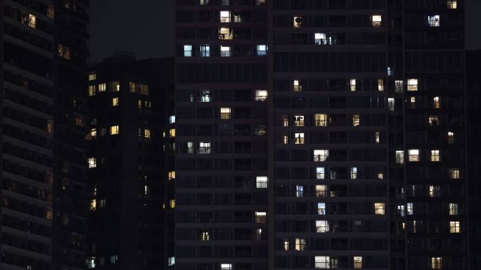 高端写字楼 深夜灯火通明6