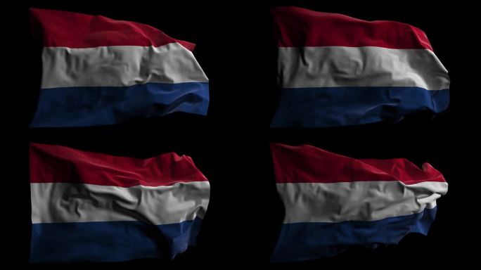 荷兰国旗与阿尔法频道，可循环