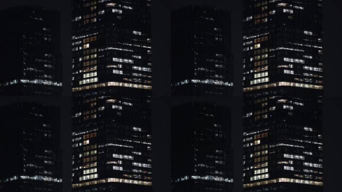 高端写字楼 深夜灯火通明
