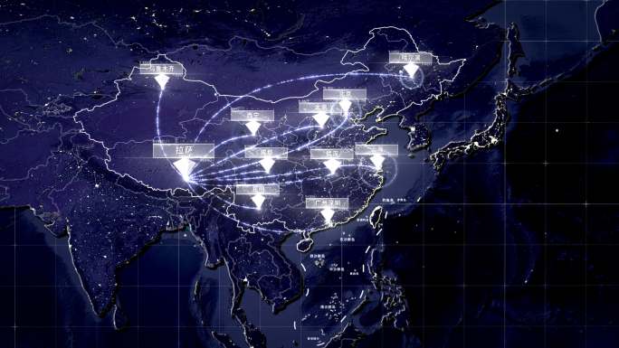 西藏拉萨辐射全国全球地图