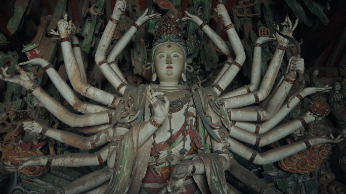 《旅游》平遥双林寺古刹彩塑佛像