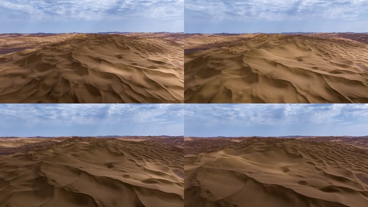 无边无际的吐鲁番库木塔格沙漠光影沙海延时