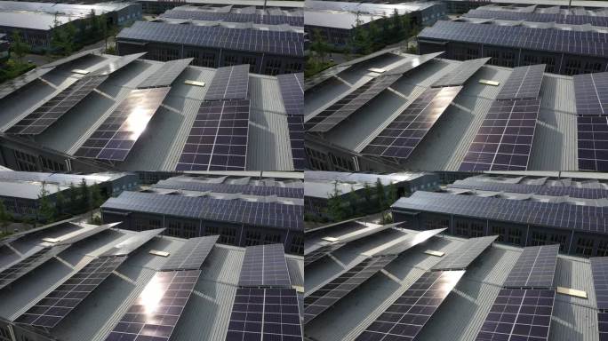 屋顶太阳能光伏发电装置。