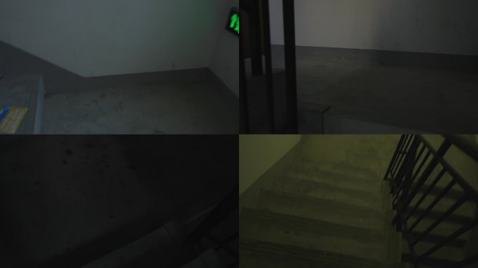 (4K原创)上下楼梯主观视角悬疑恐惧气氛