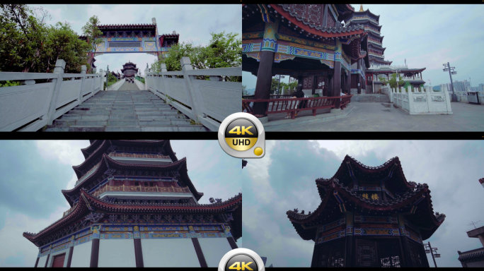 原创4K航拍贵阳东山寺文化旅游人文生态