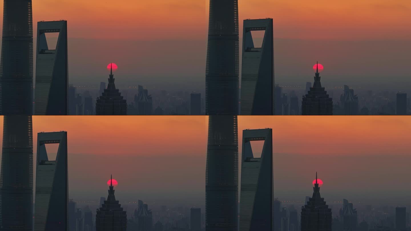 上海三大摩天大楼夕阳5