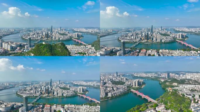 航拍柳州全景柳州大景