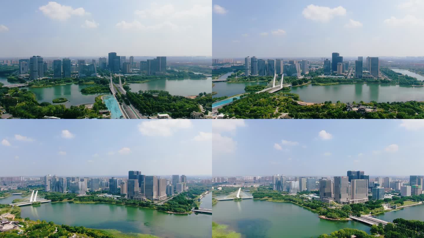 郑州龙子湖环绕全景镜头