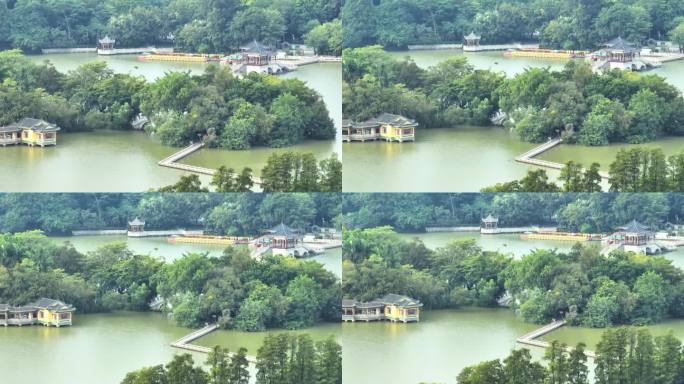 航拍广东惠州旅游地标5A级惠州西湖湖景