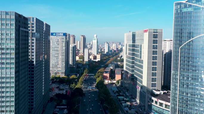 4K航拍临沂城市风景大景