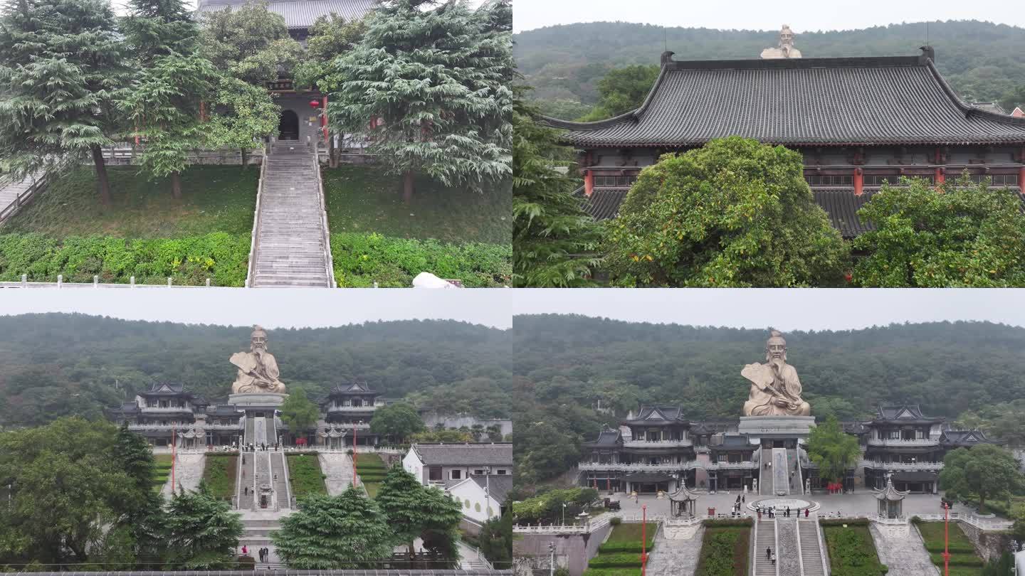 4K-Log-航拍江苏茅山、茅山老子神像