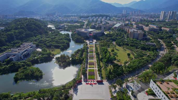 航拍福州大学旗山校区