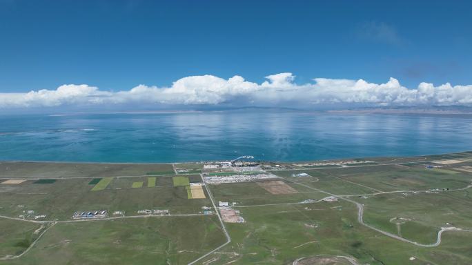 4K青海湖远景航拍