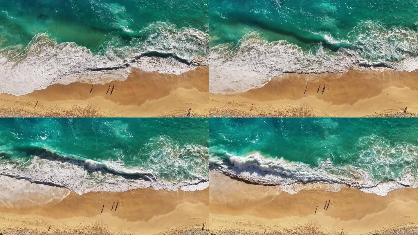 【正版4K素材】沙滩 大海 玩水