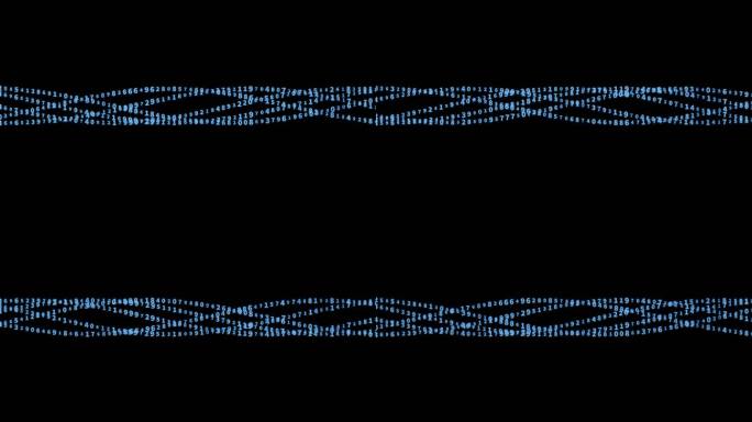 蓝色摆动粒子线条波浪
