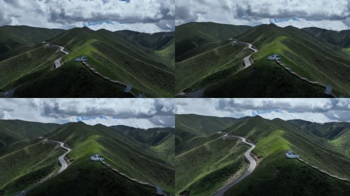 4K青海高原上的公路航拍