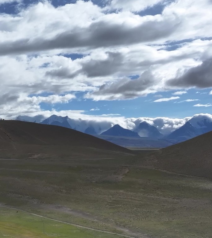 高清竖屏航拍西藏日喀则吉隆佩枯错秀美合集