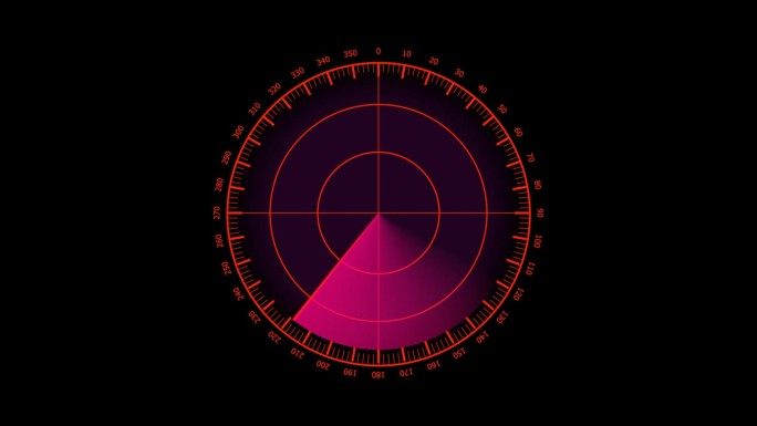 雷达Hud技术旋转动画，物体定位检测技术和信号波