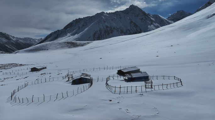 青藏高原喜马拉雅山雪原