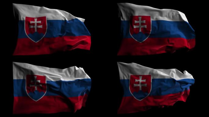 带有Alpha频道的斯洛伐克国旗，可循环