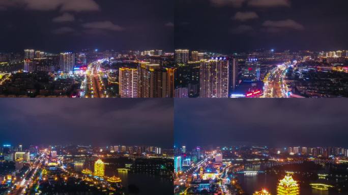 眉山城市夜景延时摄影视频