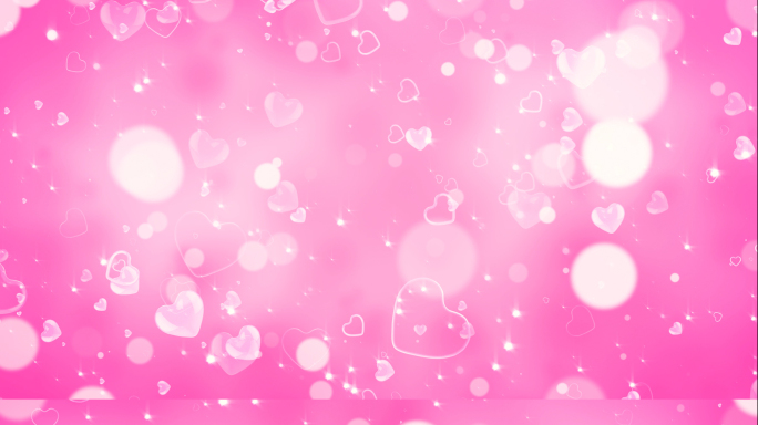 4k粉色粒子爱心背景