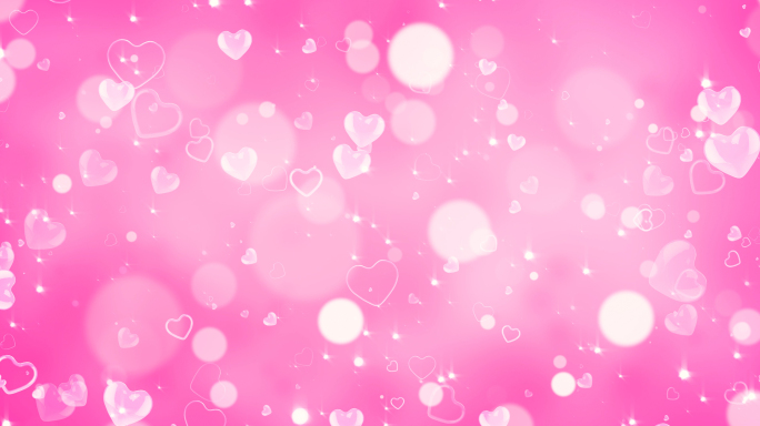 4k粉色粒子爱心背景