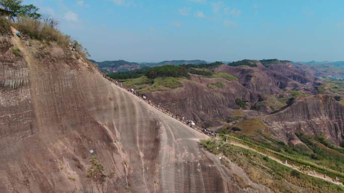 郴州高椅岭游客旅游4K航拍